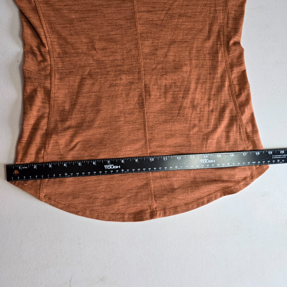 Prana Hoody Women's XS Burnt Orange Henley Neckline Kangaroo Pouch Long Sleeve - Picture 9 of 13